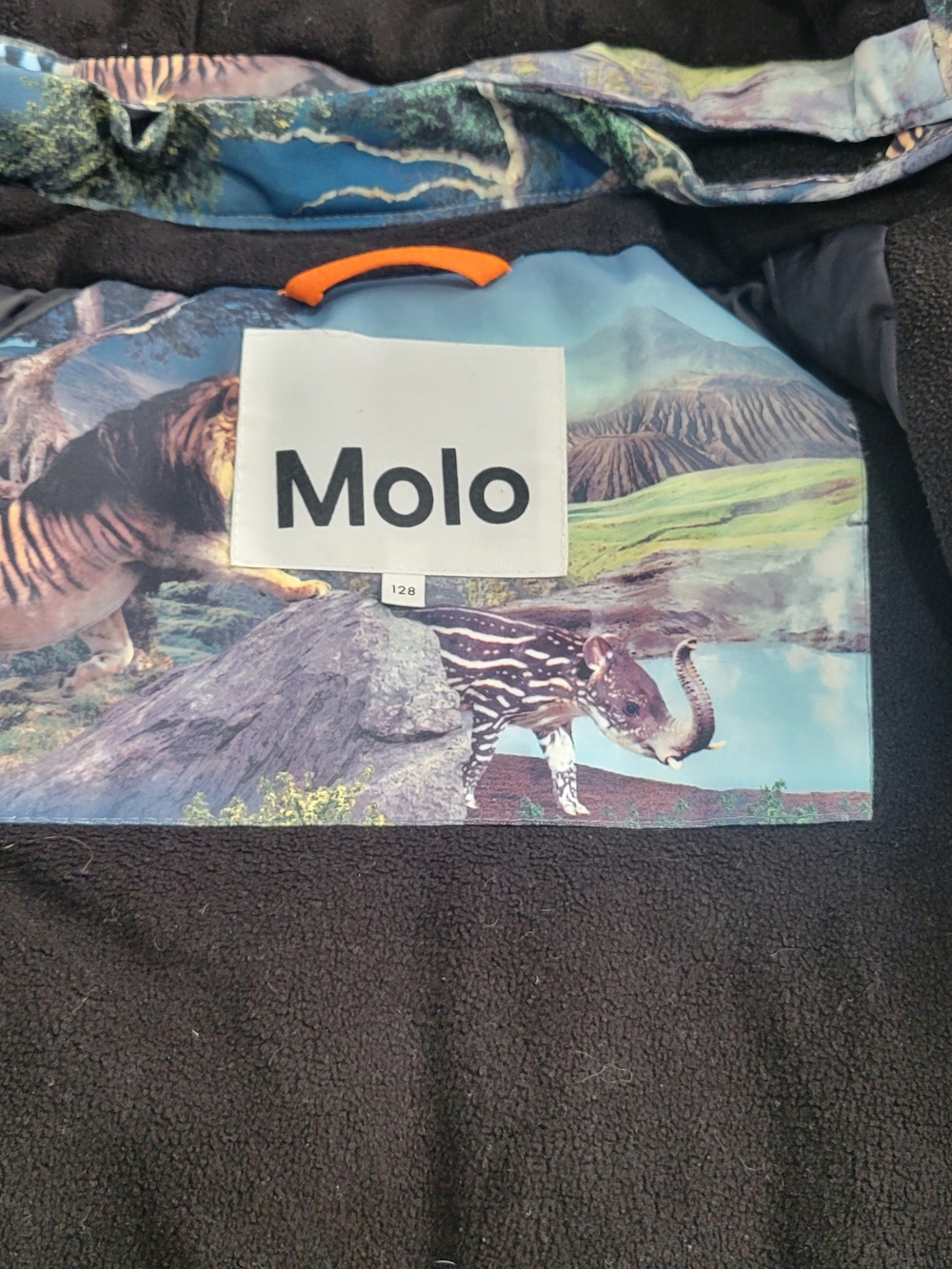 Molo Kids Blue Woodland Print Hooded Jacket - Picture 4 of 14